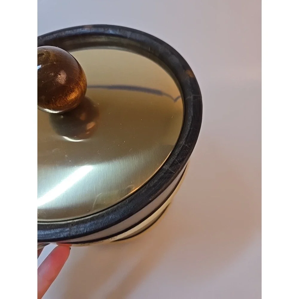 Vintage Kraftware Wood & Metal Barrel Style Ice‎ Bucket 8